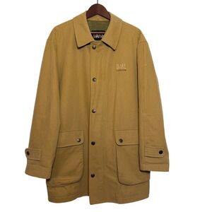 Daks London Chore Coat Mens XL Tan Canvas Quilted Lined Field Barn Jacket